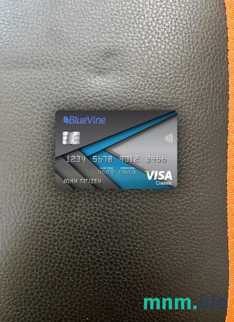 USA California BlueVine bank visa classic card wygląd fotograficzny skan PSD + zdjęcie